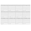 SwiftGlimpse Reversible Yearly Wall Planner, 24” x 36”, White/Black, Undated