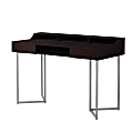 Monarch Specialties Computer Desk With Shelves, Cappuccino/Silver