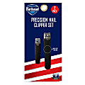 Barbasol Non-Slip Textured Plastic Nail Clippers, Black, Set Of 2 Clippers