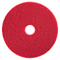 Genuine Joe Floor Pads, Flexible Buffing, 13", Red, Pack Of 5