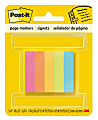 Post-it® Notes Page Markers, 1/2" x 2", Electric Glow Colors, 100 Per Pad, Pack Of 5 Pads