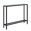 SEI Furniture Darrin Mini Console Table With Mirrored Glass Top, 30"H x 36"W x 8"D, Gunmetal Gray 1 thumbnail image