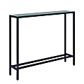 SEI Furniture Darrin Mini Console Table With Mirrored Glass Top, 30"H x 36"W x 8"D, Gunmetal Gray