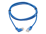 Tripp Lite N204-S07-BL-RA Cat.6 UTP Patch Network Cable - First End: 1 x RJ-45 Male Network - Second End: 1 x RJ-45 Male Network - 1 Gbit/s - Patch Cable - Gold Plated Contact - 28 AWG - Blue