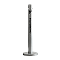 United Receptacle Freestanding Smoker's Pole, 41" x 14 1/4" x 14 1/4", Silver