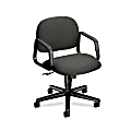 HON® 4000 Series Solutions Mid-Back Chair, 35 1/2"H x 26"W x 26 1/4"D Black Frame, Gray Fabric