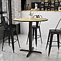 Flash Furniture Round Bar-Height Table, 43-3/16"H x 42"W x 42"D, Natural