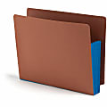 Smead® Extra-Wide Expansion End-Tab File Pockets, 12"W Body, Letter Size, 30% Recycled, Blue, Box Of 10 1 thumbnail image