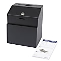Safco® Steel Suggestion Storage Box, 8 1/2" x 7", Black 1 thumbnail image