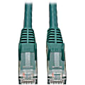 Tripp Lite Cat6 GbE Snagless Molded Patch Cable UTP Green RJ45 M/M 4ft 4' - Category 6 - 128 MB/s - 3.94 ft - Green 1 thumbnail image