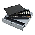 Sparco Cash Drawer With Removable Tray, 3.8" x 17.8" x 15.8", Black/Gray