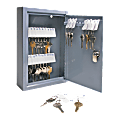 Sparco 30-Key Locking Hook-Style All-Steel Key Cabinet, 12 1/8" x 8" x 2 5/8", Gray