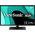 ViewSonic VX4381-4K 42.5" 4K UHD LED LCD Monitor - 16:9 - Black - 43" Class - Multi-domain Vertical Alignment (MVA) - 3840 x 2160 - 1.07 Billion Colors - 450 Nit - 3 ms - 75 Hz Refresh Rate - HDMI - DisplayPort - Mini DisplayPort - USB Hub