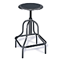 Safco® Diesel Series High-Base Stool Without Back, Pewter Frame, Pewter Fabric