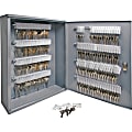 Sparco 160-Key Locking Hook-Style All-Steel Key Cabinet, 20 1/8" x 16 1/2" x 4 7/8", Gray