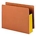 Smead® Redrope End-Tab File Pockets With Gussets, Letter Size, 3 1/2" Expansion, 30% Recycled, Yellow Gusset, Box Of 10 1 thumbnail image