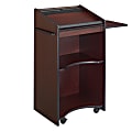 Safco® Executive Mobile Lectern, Mahogany