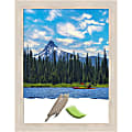 Amanti Art Hardwood Whitewash Picture Frame, 21" x 27", Matted For 18" x 24"
