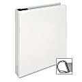 Sparco Locking View 3-Ring Binder, 1" D-Rings, 44% Recycled, White 1 thumbnail image