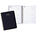 Mead Harmony Notebook - Twin Wirebound - 9.4" x 7.9" - Blue, Navy Blue Cover - 1Each