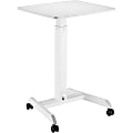 Kantek Mobile Height Adjustable Sit to Stand Desk, White