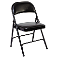 Alera Padded Steel Folding Chairs, Graphite, Set Of 4 Chairs 1 thumbnail image