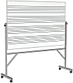 Ghent Reversible Magnetic Dry-Erase Whiteboard, Porcelain, 78-1/4” x 53-1/4”, White, Satin Metal Frame