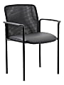 Boss Office Products Caressoft/Mesh Stacking Guest Chair, Black 1 thumbnail image