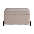 Lifestyle Solutions Kansas Large Storage Ottoman, 31.1"W x 31.1"D x 18.1"H, Taupe 1 thumbnail image