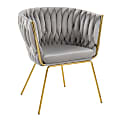 LumiSource Renee Contemporary Accent Chairs, Silver/Gold 1 thumbnail image