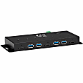 Eaton Tripp Lite series 7-Port Industrial-Grade USB 3.1 Gen 2 Hub - 10 Gbps, 4 USB-A & 3 USB-C, 15 kV ESD Immunity, Metal Housing, TAA - U4604A3CIND 1 thumbnail image
