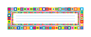Barker Creek Single-Sided Desk Tags/Bulletin Board Signs, 12" x 3 1/2", Retro, Pre-K To Grade 6, Pack Of 36 1 thumbnail image