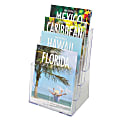 Deflecto® Literature DocuHolder®, 4 Magazine Compartments, 13 5/8"H x 9 3/8"W x 7"D, Clear 1 thumbnail image