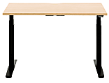 Allermuir Slide Electric 48"W Height-Adjustable Standing Desk, Oak/Black