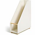 U Brands® Juliet Collection Magazine Holder - White - Pine Wood - 1 Each