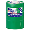 BOX Packaging Solid Vinyl Safety Tape, 3" Core, 2" x 36 Yd., Green, Case Of 3