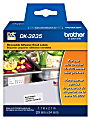 Brother® Paper Labels, Rectangle, 1 1/8" x 2 1/8", White, Roll Of 800 1 thumbnail image