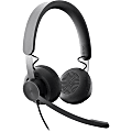 Logitech Zone Headset - Stereo - USB Type C - Wired - 32 Ohm - 20 Hz - 16 kHz - Over-the-head - Binaural - Circumaural - 6.23 ft Cable - Uni-directional, Omni-directional Microphone