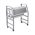 Luxor 16-Tablet Open Charging Cart, 30”H x 27”W x 14-3/4”D, Gray/White