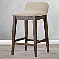 Glamour Home Atia Upholstered Fabric Counter-Height Stools With Backs, Beige/Brown, Set Of 2 Stools 1 thumbnail image