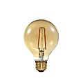 Euri G25 Amber Glass LED Filament Bulb, Dimmable, 670 Lumens, 7 Watt, 2400K/Soft Glow, Pack Of 6 Bulbs