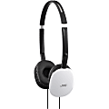 JVC FLATS Light Weight Headphones - Stereo - White - Wired - 32 Ohm - 12 Hz 24 kHz - Gold Plated Connector - Over-the-head - Binaural - Supra-aural - 3.94 ft Cable 1 thumbnail image