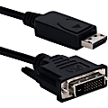 QVS 10ft DisplayPort to DVI Digital Video Cable - First End: 1 x DisplayPort 1.1 Digital Audio/Video - Male - Second End: 1 x DVI Digital Video - Male - Supports up to 1920 x 1200 - Black