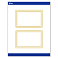 Avery® Print-To-The-Edge Postcards With Sure Feed®, S00-DHM-PRMWC10, 4" x 6", Matte White, Preprinted Multi-Lined Gold Border Design, Pack Of 20 1 thumbnail image