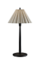 Adesso Scallop Table Lamp, Black/Cream Fabric Shade 1 thumbnail image