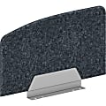 HON HUVDSSE1324 Privacy Screen - 23.3" Width x 13" Height - Silver Frame - Polyethylene Terephthalate (PET) - Dark Gray - 1 Each 1 thumbnail image
