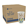 Dixie® PerfecTouch® Insulated Paper Hot Cups, 16 oz, Coffee Haze, 500 Count (25 Cups Per Pack, 20 Packs Per Case) 1 thumbnail image