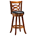 Monarch Specialties Amelia Barstools, Black/Dark Oak, Set Of 2 Stools