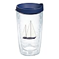 Tervis Sailboat Tumbler With Lid, 16 Oz, Blue/Clear