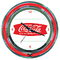 Coca Cola® Neon Clock, Refreshing Feeling, 14"H x 14"W x 3"D, Red 1 thumbnail image